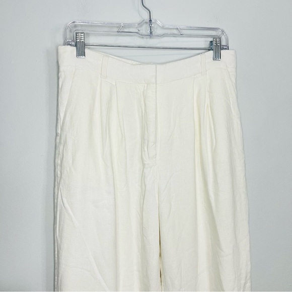 Abercrombie & Fitch Sloane White Wide-Leg Women's Pants size medium - Picture 3 of 7
